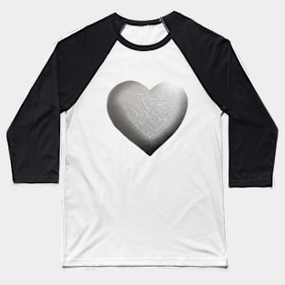 Heart Silver Shadow Silhouette Anime Style Collection No. 252 Baseball T-Shirt